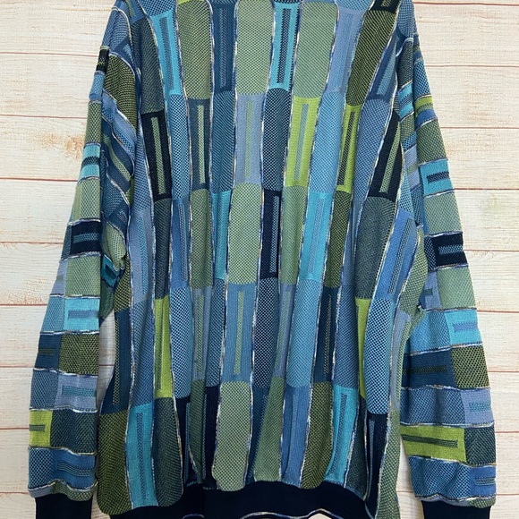 Tundra Canada Blue Green Vintage Sweater size XL - Picture 5 of 6